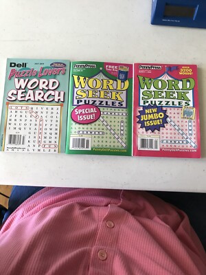 Lot Of 3 Penny/Dell Word Search/Seek Puzzle Books