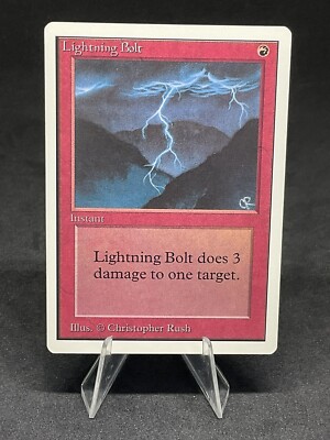 MTG Lightning Bolt Unlimited Regular Common MP