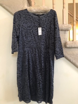 Vero Mode VMStella Lace Ombre Blue (looks gray) Dress MSRP $45  Size 16  #VID008