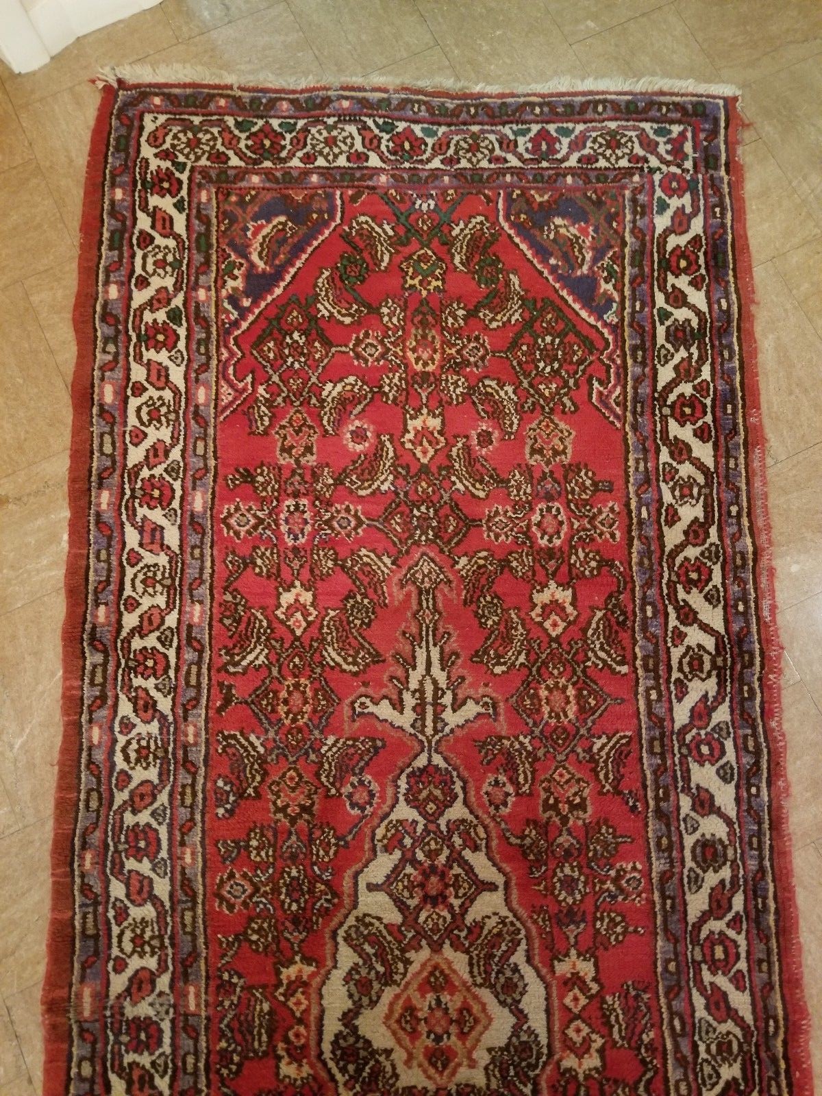 Antique Vintage Large Rug Runner Hand Knotted ESTATE FIND