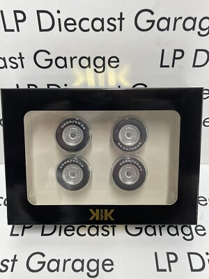 KK Scale Lotus Esprit Wheel Set Silver with Tires Rims Set of 4 for 1:18 Diecast