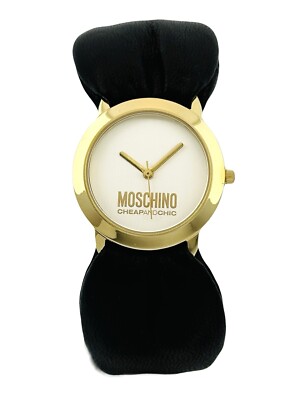 Moschino MW0050 Moschino's Ladies'  Let's Touch Me.. ..Golden Case Black Watch