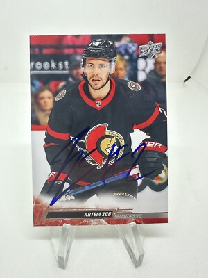 Artem Zub Signed Autographed 2022-23 Upper Deck Card #130 Ottawa Senators