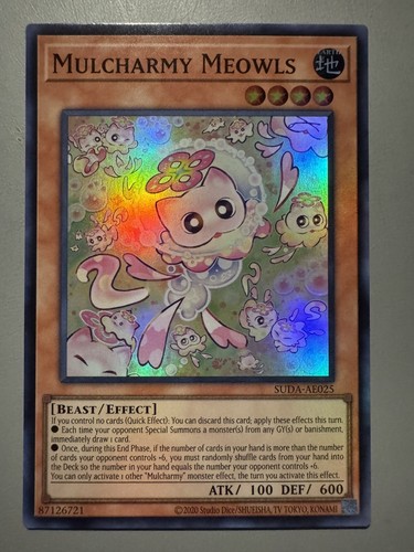 遊戯王 SUDA-EN025 マルチャミー・ニャルス Mulcharmy Meowls (英語版 1st Edition シークレットレア) SUPREME DARKNESS Mulcharmy Meowls [Quarter Century Secret Rare] SUDA-EN025