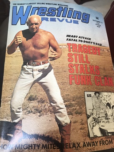 WRESTLING REVUE 10/73 DORY FUNK SR. DIES COWBOY ELLIS WINS