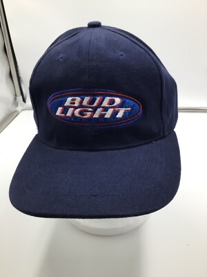 Bud Light Blue Embroidered Baseball Cap Snapback Never Worn