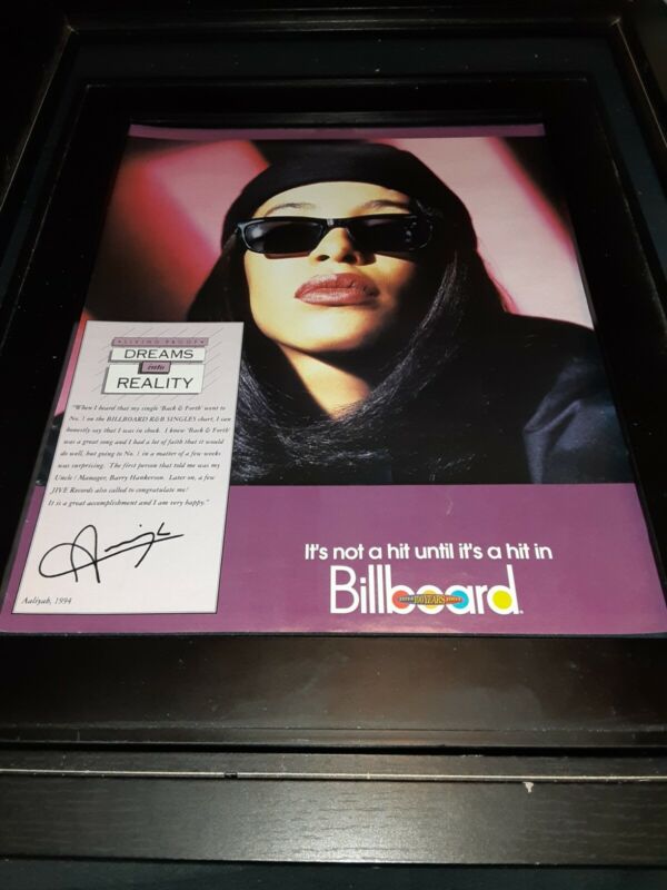 Aaliyah 1994 Dreams Into Reality Rare Original Promo Poster Ad Framed!