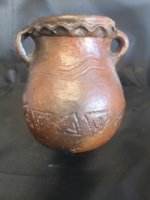 Faye B Tso Pottery - Vase - Navajo Indian Art - Imagery - Signed