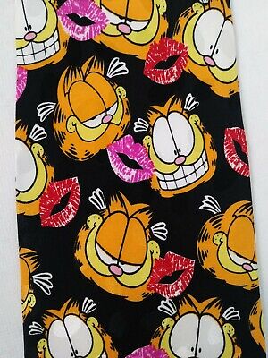 Garfield Neck Tie by: Addiction 100% Silk Made in Korea Garfield Kiss print 