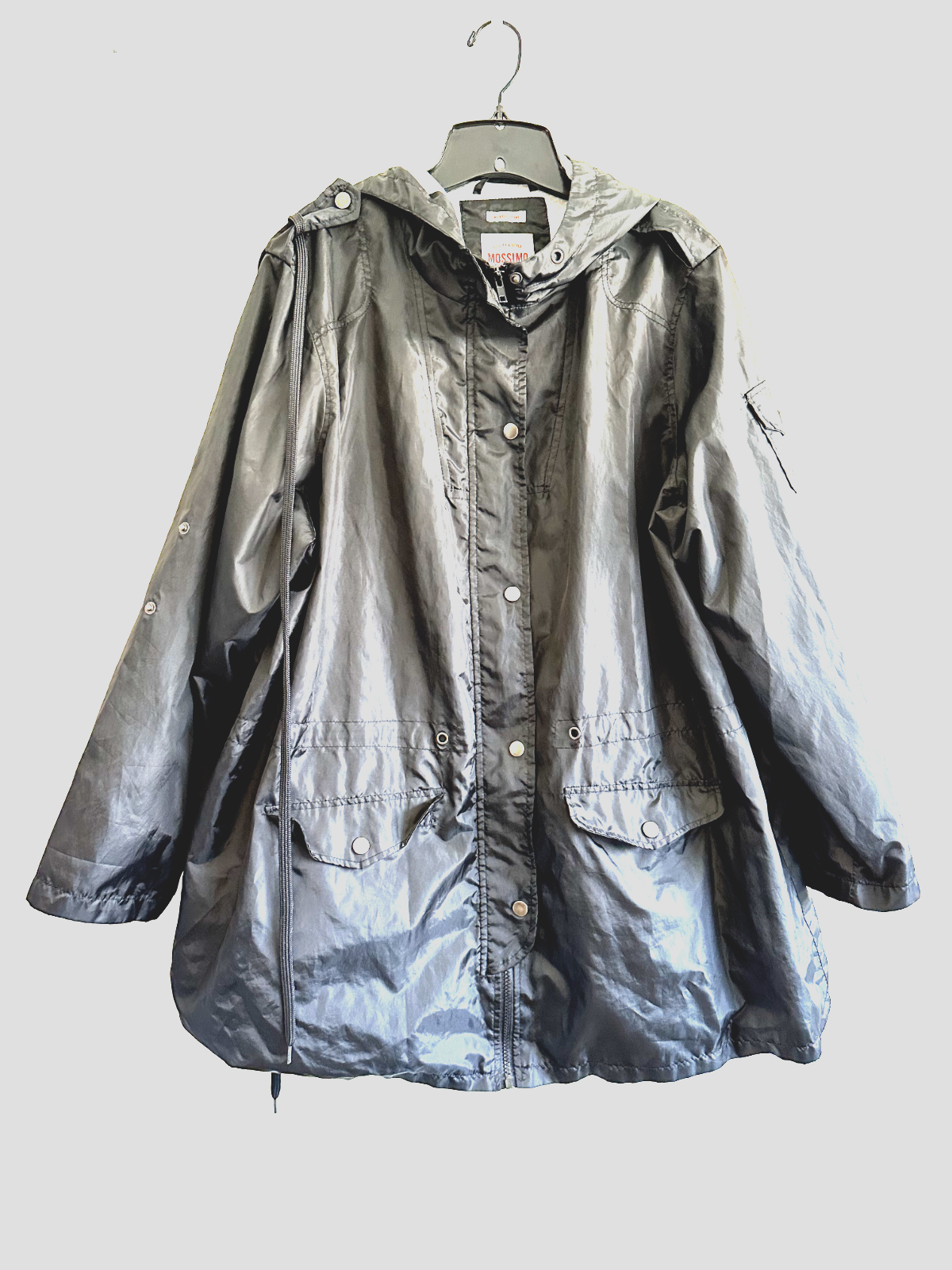 Mossimo Supply Co. Rain Jacket Women's Plus Size 2X Hooded Black Active Outdoors