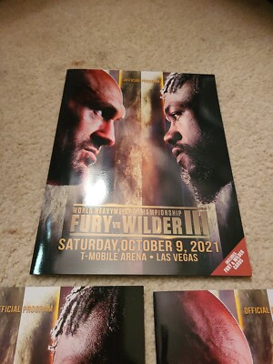  Tyson Fury Vs. Deontay Wilder 3 Official Program