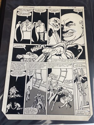 Moon Knight #27, page 10 1983 MOON KNIGHT VS KINGPIN  ORIGINAL ART Joe Brozowski