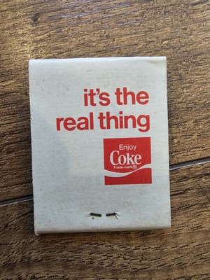 Vintage Matchbook Enjoy Coca Cola It's the Real Thing