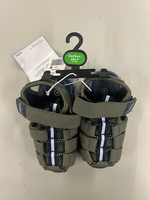 Gerber Navy Blue & Olive Fisherman Sandals Size 4 / 9-12 Months NWT