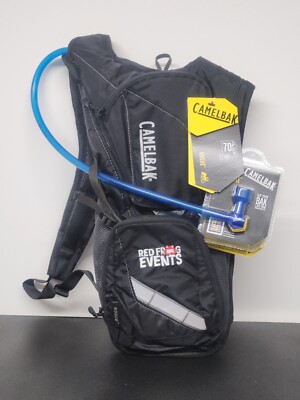 CamelBak Rogue Bike Hydration Pack 70oz Black - Red Frog Events logo - NWT