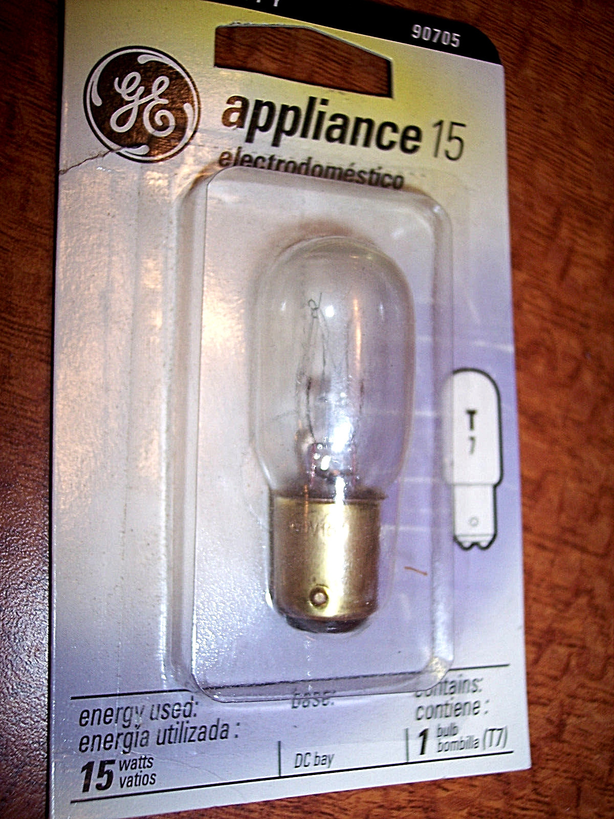GE Appliance Specialty Bulb 15 watt 90705 Bulb T7 Base PLG71H-GT GE Light Bulb