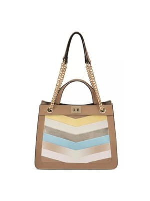 

Женская сумка-саквояж INC бежевого цвета Pattii длиной 26 футов с цепочными ручками и двойным плоским ремешком, Бежевый, 10012017500