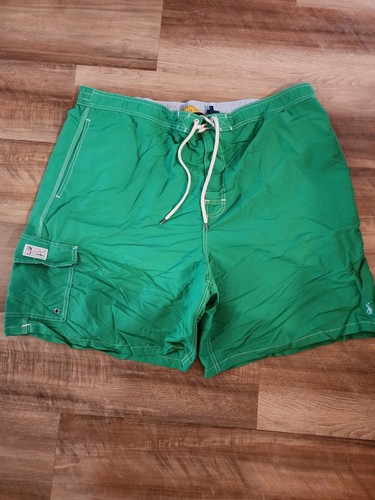Polo Ralph Lauren Swim Shorts Mens Size 3XL Green Pockets