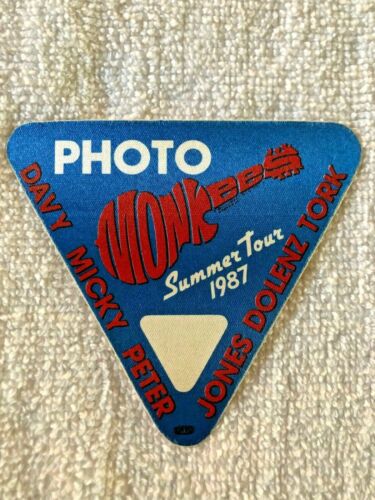 Monkees Backstage/Photo Pass - Summer Tour 1987 (Davy, Micky, Peter)