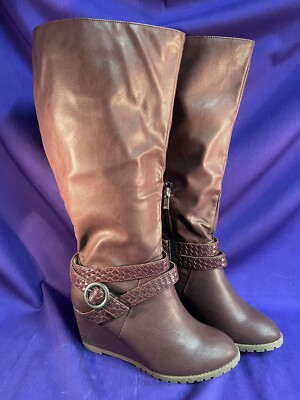 Journee Collection Garin 8XW wine knee boots NIB