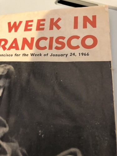 THIS WEEK IN SAN FRANCSCO  (San Francisco CA)  JANUARY 24, 1966