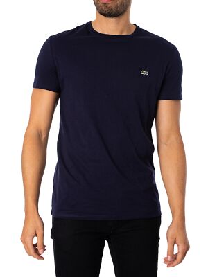 

Мужская футболка с логотипом Lacoste, синяя, Синий, TH6709-00-166