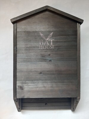 Handcrafted Wooden Bat House Box For The Outdoors Large Double Chamber