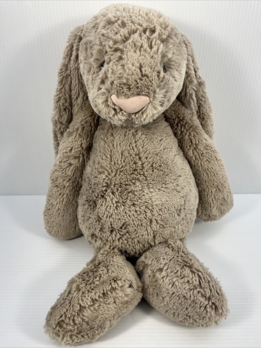 Jellycat Bashful Beige Bunny Stuffed Plush Really Big 21" Br