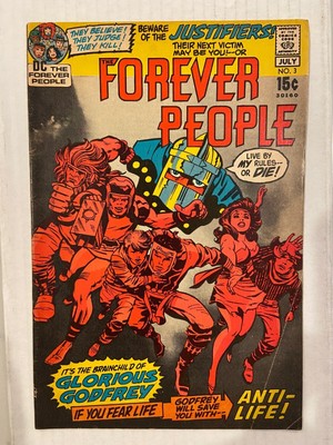 Forever People #3 Comic Book  1st App Glorious Godfrey & Justifiers
