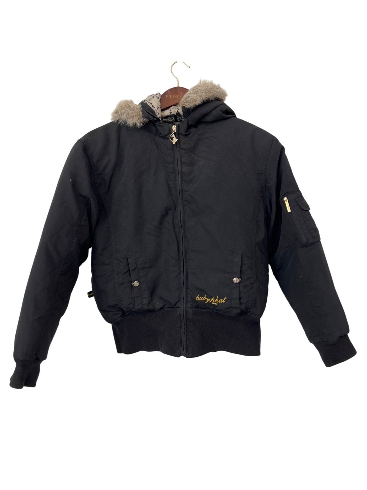 Y2K Vintage Baby Phat Cropped Bomber Jacket Size XL Duck