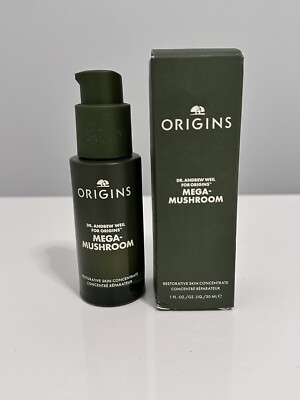 ORIGINS Mega-Mushroom Restorative Skin Concentrate 1 fl oz - NIB