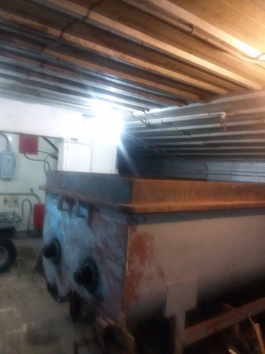 Large Steel Mixer Wither Drive And Paddles. It Was Used For Mixing Animal Feed.