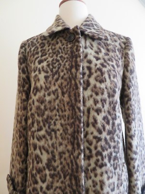 Pre-owned Jcrew J.crew Topcoat In Double Leopard, H2734, Sz 2, Fall 2017 In Brown