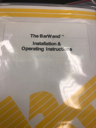 NEW Vtg 1980 ABT Apple the BarWand bar code reader 16 pin instructions floppy