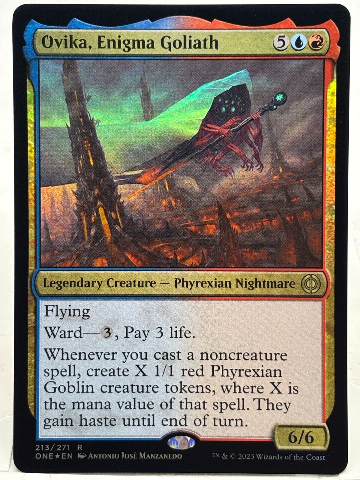 Ovika, Enigma Goliath NM/M* FOIL Phyrexia All Will One 213 Ovika, Enigma Goliath NM/M* FOIL Phyrexia All Will One 213