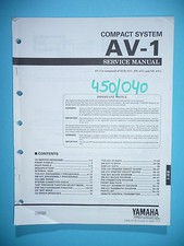 Service Manual For Yamaha AV-1, Original | eBay