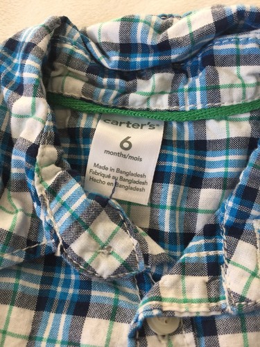 3-6 6 month baby boy Shirt lot- Carters, Osh Kosh, H&M, Button up Shirts