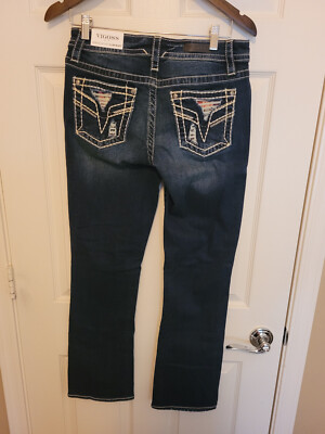 NWT Vigoss Heritage Fit Slim Boot Blue Womens Size 6 L30 Jeans MSRP $88.90