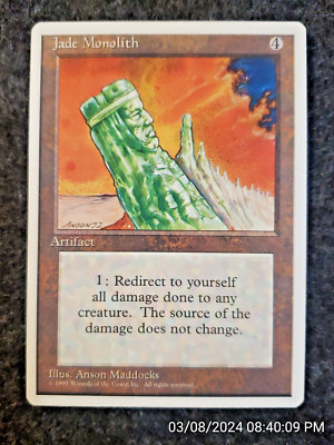Jade Monolith (MTG- 4th Edition) LIGHT Play Normal English (DS3D1E4)