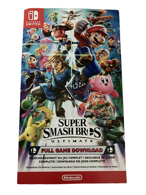 Super Smash Bros. Ultimate Nintendo Switch - Full Game Download Card