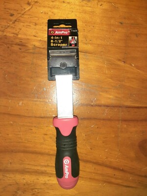 AmPro T19568 4-IN-1 Safety Scrapers wt 2 sets Blades , length 220mm / 8 1/2''