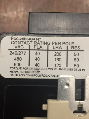 HAYWARD c-spa heating contactor HCC-2XU04GA147