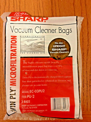 SHARP EC-03PU2 - 3-Pack of Replacement Vacuum Bags