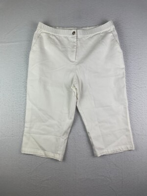 Linea by Louis Dell'Olio Jeans Petite 14P White Denim Capri