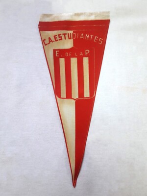 ESTUDIANTES DE LA PLATA - Original Pennant 1970's - 20 x 9 cm - Argentina