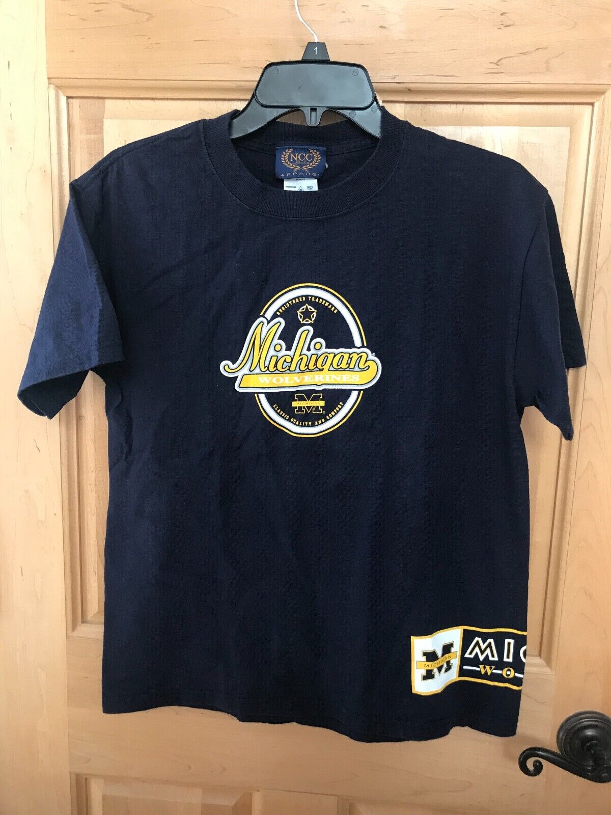 Michigan Wolverines NCC Gold Apparel 100% Cotton Size XL You