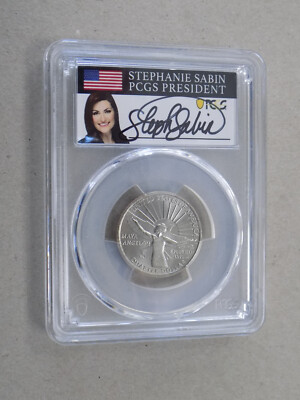 2022 P 25C  Maya Angelou Quarter Early Find PCGS MS65 Signed Stephanie Sabin