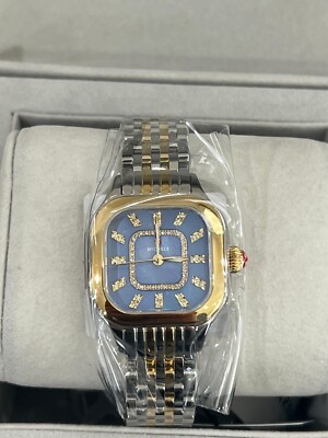 MICHELE MWW33B000015 MEGGIE TWO-TONE 18K GOLD-PLATED DIAMOND DIAL 
