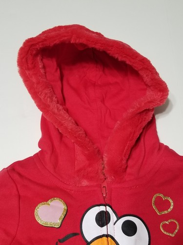 Sesame Street ELMO Toddler Girls Full Zip Hoodie Sweatshirt Jacket 12 MOS NWT