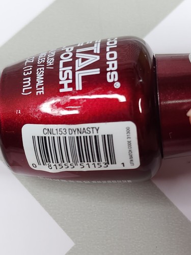L.A. Colors 2 pks Metal Nail Polish CNL153 Dynasty (Deep Red) Metallic